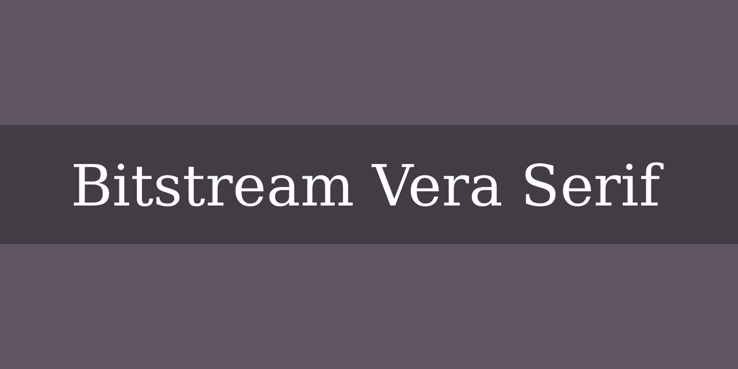 Czcionka Bitstream Vera Serif